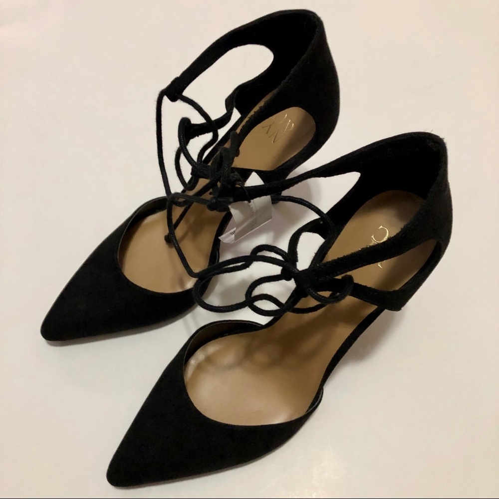 New York & Company Close Toe Pointed lace up Heel - Picture 2 of 8